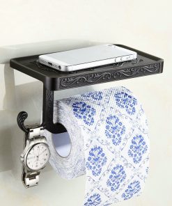 Držiak na toaletný papier + stojan na mobilný telefón