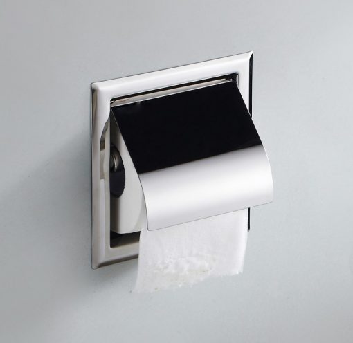 Vstavaný držiak na toaletný papier s chrómovým povrchom