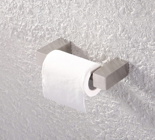 Niklový moderný držiak na toaletný papier