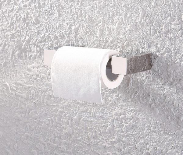 Chrómový moderný držiak na toaletný papier