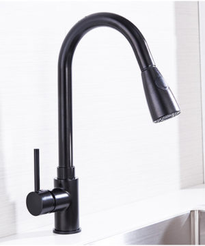 Moderná drezová batéria so spŕškou -chróm, nikel, čierna