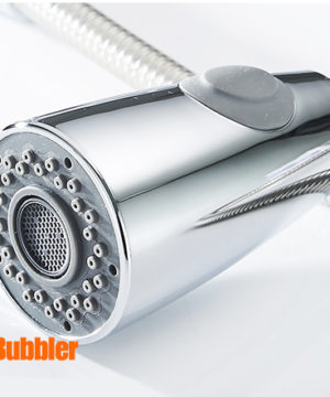 Moderná drezová batéria so spŕškou -chróm, nikel, čierna