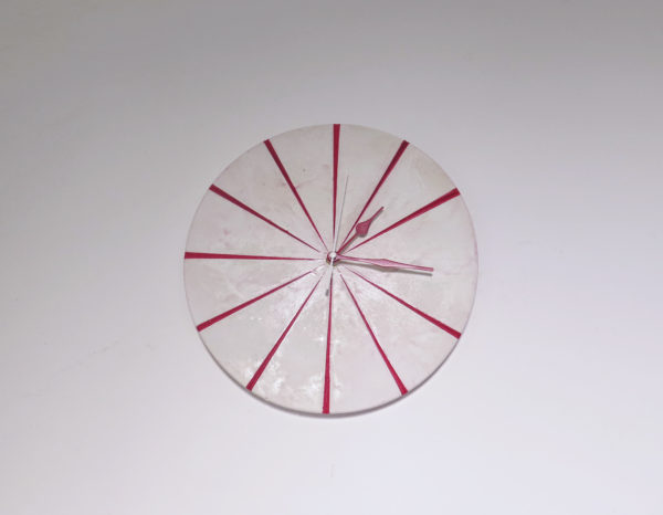 Ručne vyrobené nástenné hodiny - Red marble
