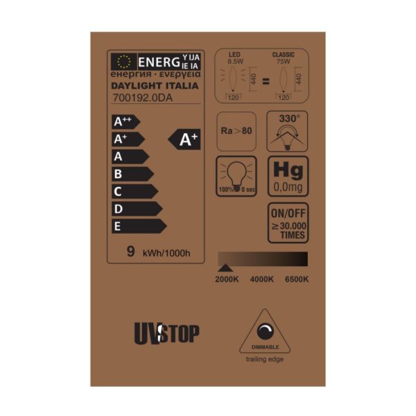 Edison Soft žiarovka, Mallet, E27, 1000lm, 11W, Teplá biela, stmievateľná - Image 4