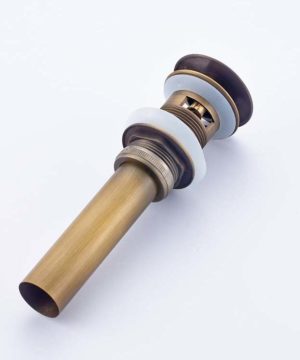 Umývadlová výpusť v antickom ( bronzovom ) prevedení - bez prepadu aj s prepadom