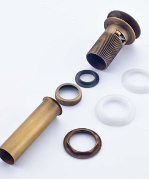 Umývadlová výpusť v antickom ( bronzovom ) prevedení - bez prepadu aj s prepadom