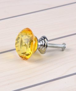 Úchyt na dvierka YELLOW DIAMOND, strieborný, 30mm (2)