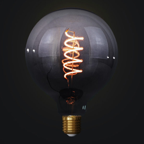 Edison Soft žiarovka BLACK-TRANSPARENT SPHERE - E27, 4W, 150lm, Stmievateľná - Image 2