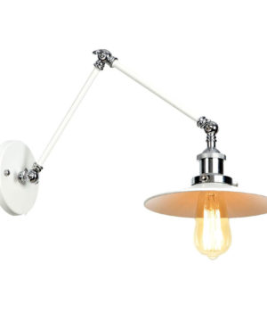 Historická nástenná lampa Alton v bielej farbe
