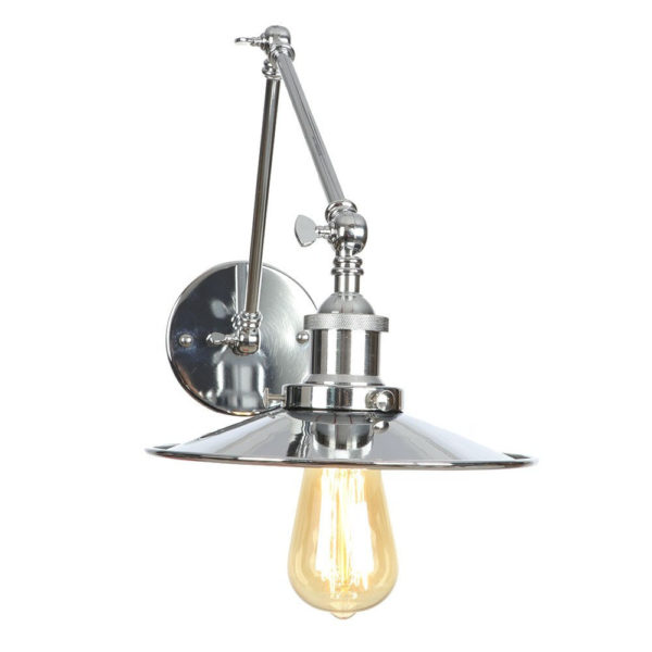 Historická nástenná lampa Alton v striebornej farbe - Image 4