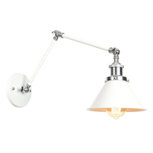 Nástenná historická lampa Provence v bielej farbe - Image 3