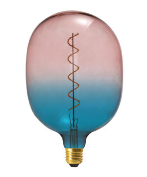 Farebná LED žiarovka BLUE-PINK EGG - E27, 4W, 150lm, Stmievateľná | Daylight Italia