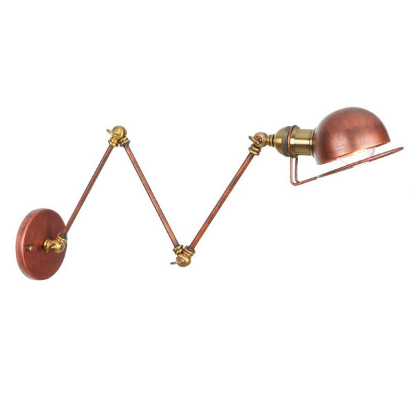 Historická nástenná lampa Magnum v dekoračnom štýle v zlato medenej farbe - Image 4