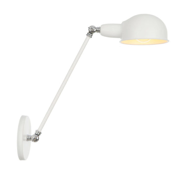 Retro nástenná lampa Side30 v bielej farbe