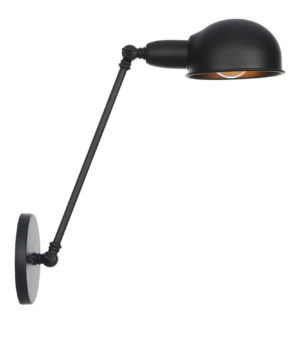 Retro nástenná lampa Side30 v čiernej farbe