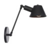 Retro nástenná lampa Tedy30 v čiernej farbe