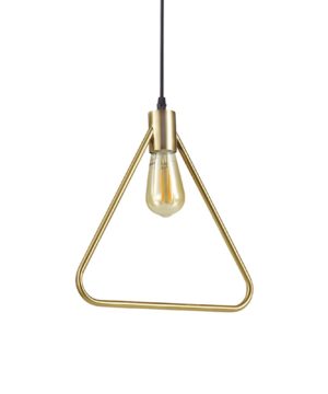 Závesné geometrické svietidlo ABC SP1 TRIANGLE v zlatej farbe | Ideal Lux