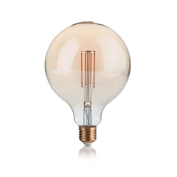 Žiarovka Filament GLOBO so zlatým sklom, E27, 4W, 300lm, Stmievateľná, Teplá biela | Ideal Lux