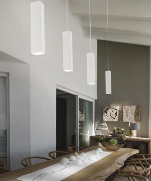Alternative view of Moderné kuchynské závesné svietidlo SKY SP1 v bielej farbe | Ideal Lux