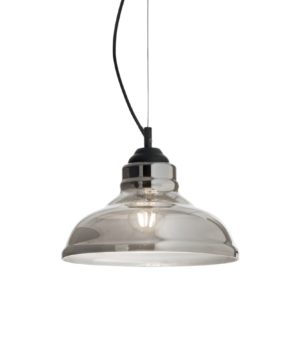 Sklenené svietidlo BISTRO' SP1 PLATE s dymovým tienidlom