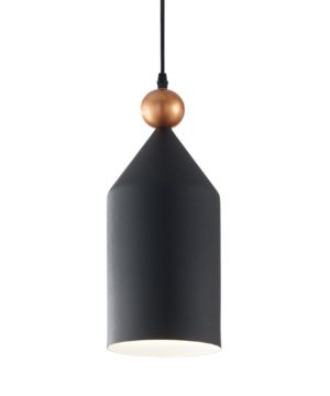 Šedé závesné svietidlo TRIADE-1 SP1 s drsným povrchom tienidla