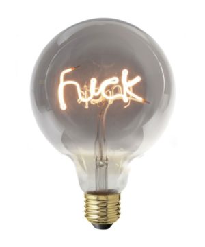 LED Žiarovka FUCK s dymovým sklom pre stolové lampy, E27, 130lm, 4W, Teplá biela, stmievateľná | Amarcords