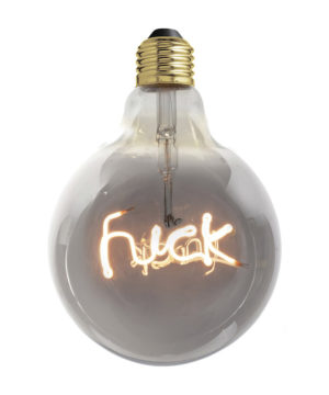 LED Žiarovka FUCK s dymovým sklom pre závesné svietidlá, E27, 130lm, 4W, Teplá biela, stmievateľná | Amarcords