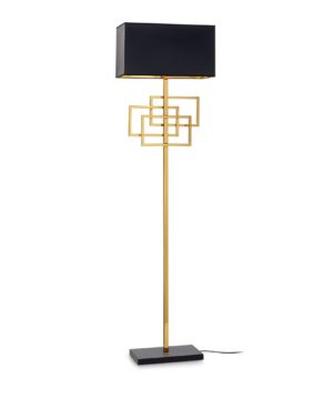 Moderná stojacia lampa s tienidlom, mosadz LUXURY PT1 | Ideal Lux