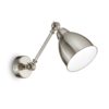 Nástenná retro lampa v niklovej farbe NEWTON AP1 | Ideal Lux