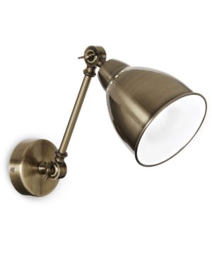Nástenná retro lampa v staromosádznej farbe NEWTON AP1 | Ideal Lux
