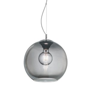 Moderný luster so sférickým difúzorom v dymovej farbe NEMO SP1 D20 | Ideal Lux