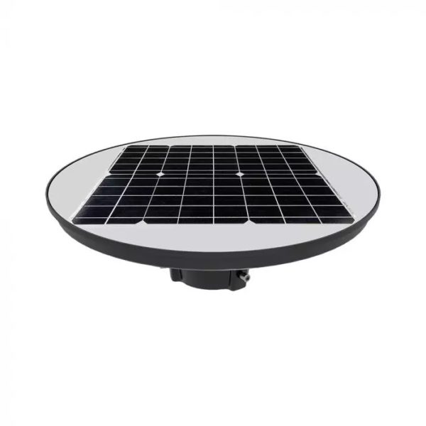 Solárne LED záhradné svietidlo na stĺp 10W, Studená biela, 1500lm, IP65, čierna - Image 10
