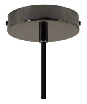 Alternative view of Závesná lampa Ellepi s textilným káblom a 40cm tienidlom, čierna farba