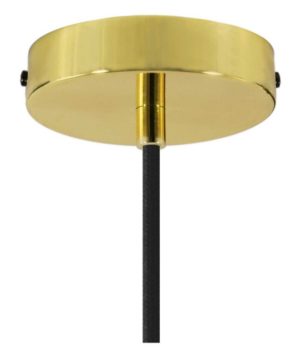 Alternative view of Závesné svietidlo Swing s čiernym textilným káblom a čiernym tienidlom