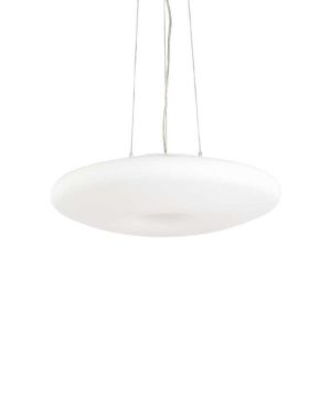 Biely závesný sklenený luster GLORY SP3 D40 | Ideal Lux
