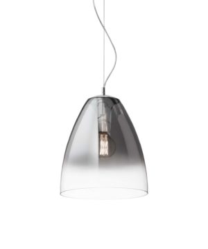 Elegantný sklenený kovový luster AUDI-20, tieňované dymové sklo | Ideal Lux
