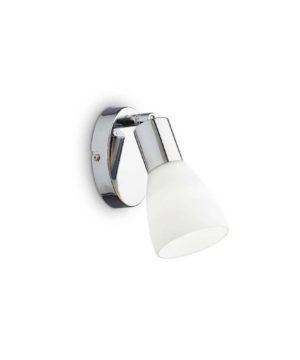 Moderné nástenné bodové svietidlo SNAKE AP1 s bielym skleneným tienidlom | Ideal Lux