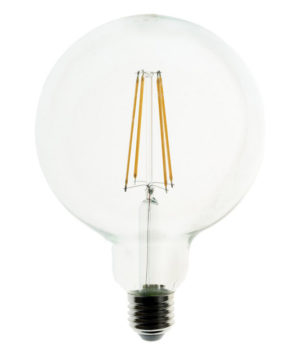 Priehľadná LED žiarovka - G125, 7.5W, E27, 805lm, Teplá biela, Stmievateľná | Daylight Italia