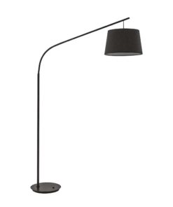 Jednoduchá stojacia kovová lampa DADDY PT1, čierna farba | Ideal Lux
