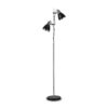 Stojacia lampa s nastaviteľnými tienidlami ELVIS PT2, čierna farba | Ideal Lux