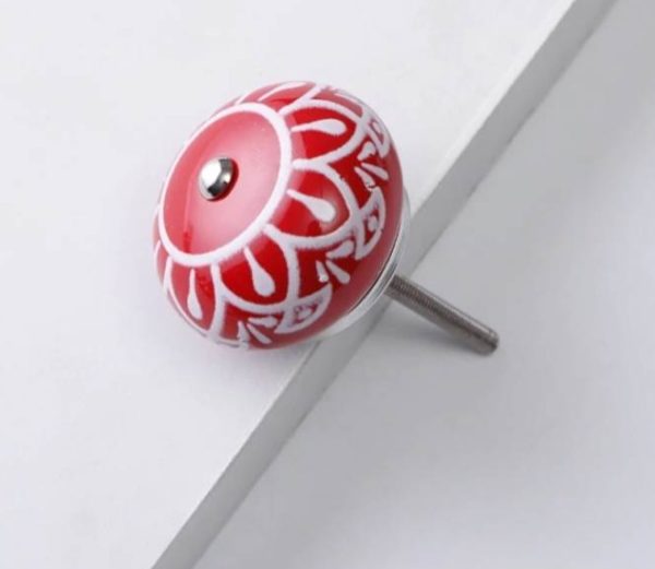 Keramická knobka na nábytok - séria HAND MADE - ROSE , 40 mm