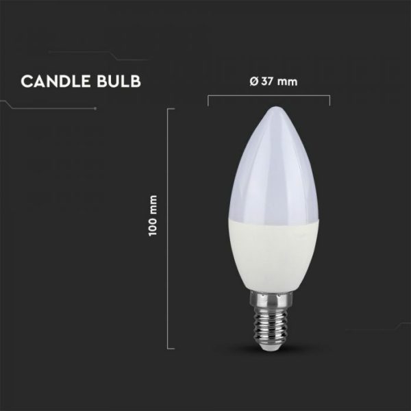 LED žiarovka - E14, 5.5W, Teplá biela, 470lm - Image 5