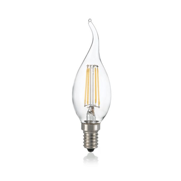 LED FILAMENT žiarovka - LONG CANDLE - E14, Denná biela, 4W, 450lm