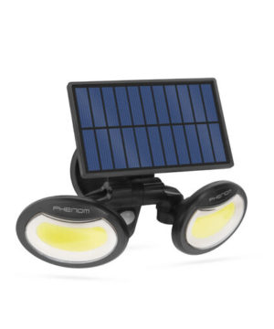 Solárny reflektor s pohybovým senzorom, otáčateľná hlava, 8W, 500lm, IP65