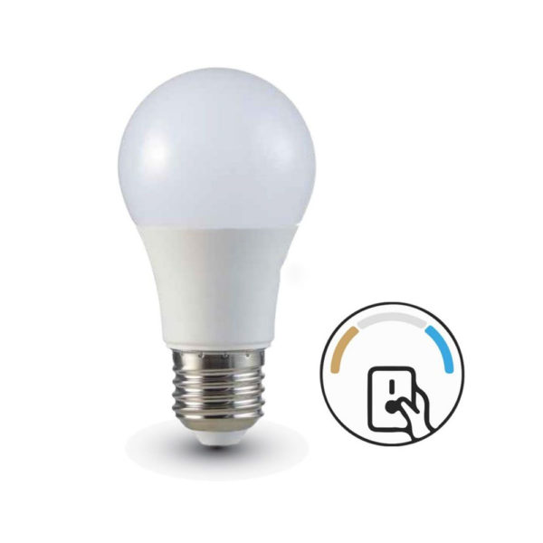 LED žiarovka so zmenou farby - E27, 9W, Teplá - Denná - Studená biela, 806lm