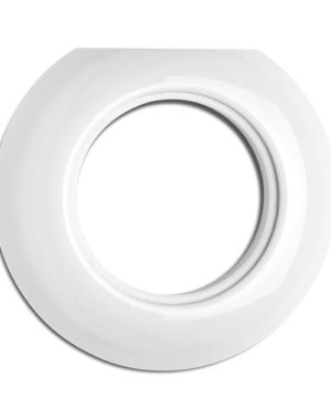 Porcelánový rámček okrúhly viac-násobný krajný, biely porcelán