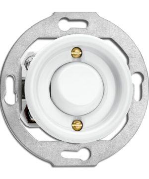 Porcelánový retro vypínač (6), (bez rámčeka) biely porcelán