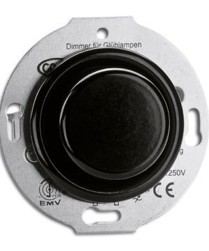 Retro stmievač pre LED 3-35W, 7-110W/VA,(bez rámčeka) čierny bakelit