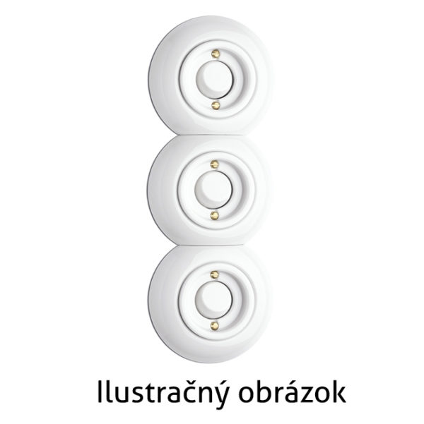 Porcelánový rámček okrúhly viac-násobný stredový, biely porcelán - Image 2