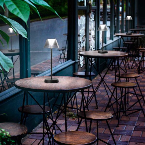Exterierová LED nabíjateľná stolná lampa LOLITA TL, biela farba | Ideal Lux - Image 2